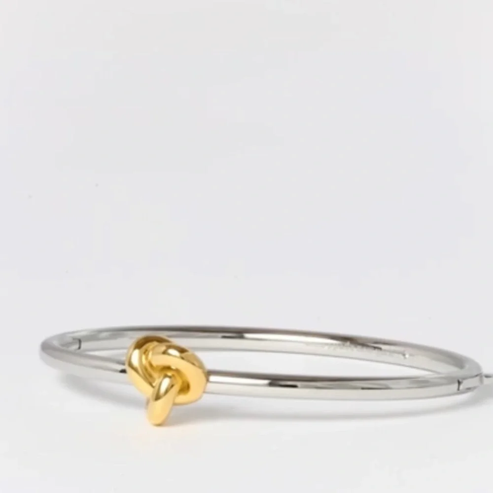 $78 Kate Spade Double Knot Hinged Bangle - Picture 5 of 10